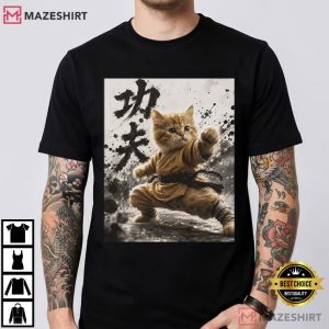 Kung Fu Cat Martial Arts Kitten T Shirt (2)