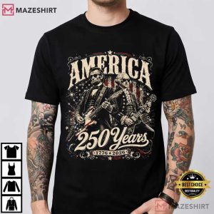 George Washington Lincoln Playing Guitar 250 Years America Annive (4)
