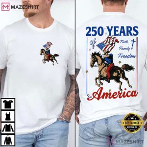 Christian 4th Of July 250 Years America Anniversary T Shirt (1)