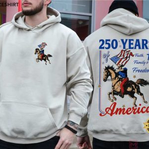 Christian 4th Of July 250 Years America Anniversary T Shirt (2)