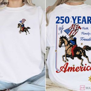 Christian 4th Of July 250 Years America Anniversary T Shirt (3)