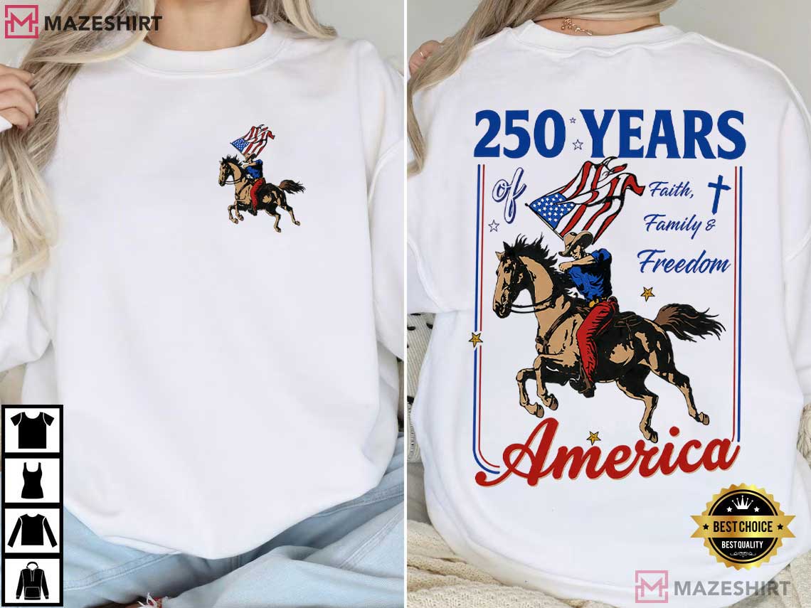 Christian 4th Of July 250 Years America Anniversary T-Shirt Christian 4th Of July 250 Years America Anniversary T-Shirt