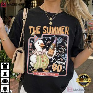 The Summer I Turned Forty 40th Birthday Custom T Shirt (1)
