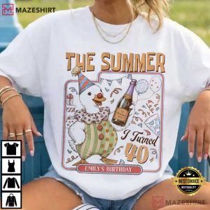 The Summer I Turned Forty 40th Birthday Custom T Shirt (2)