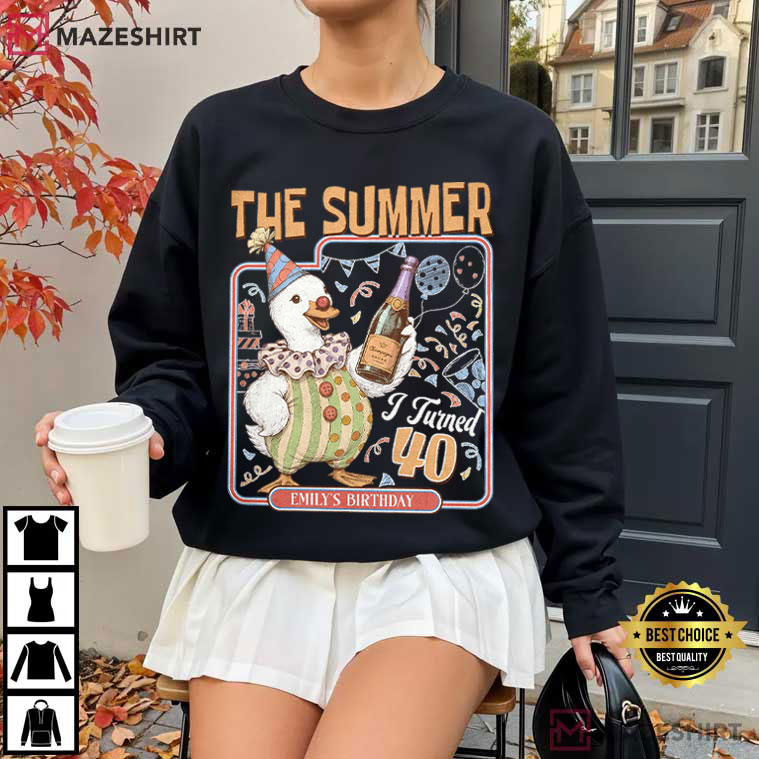 The Summer I Turned Forty 40th Birthday Custom T-Shirt The Summer I Turned Forty 40th Birthday Custom T-Shirt