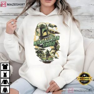 The Mandalorian And Grogu Poster Vintage Star Wars T Shirt (4)