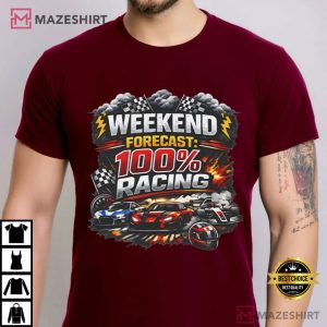 Weekend Forecast Racing Car Graphic T Shirt (4)