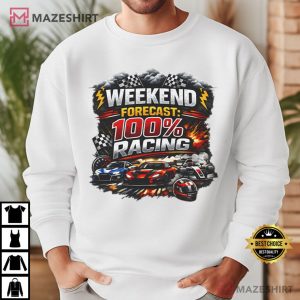 Weekend Forecast Racing Car Graphic T Shirt (2)
