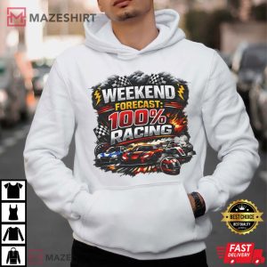 Weekend Forecast Racing Car Graphic T Shirt (3)
