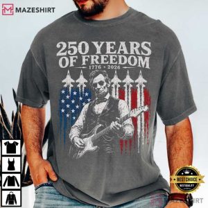 Abraham Lincoln Playing Electric Guitar Patriotic 4th Of July T Shirt