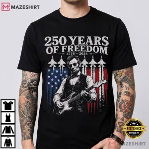 Abraham Lincoln Playing Electric Guitar Patriotic 4th Of July T Shirt (3)