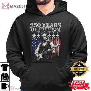 Abraham Lincoln Playing Electric Guitar Patriotic 4th Of July T Shirt (4)