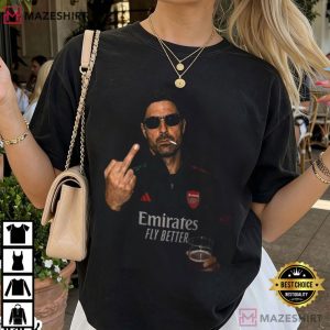 Arsenal Mikel Arteta FC Champions 2026 Football T Shirt (4)