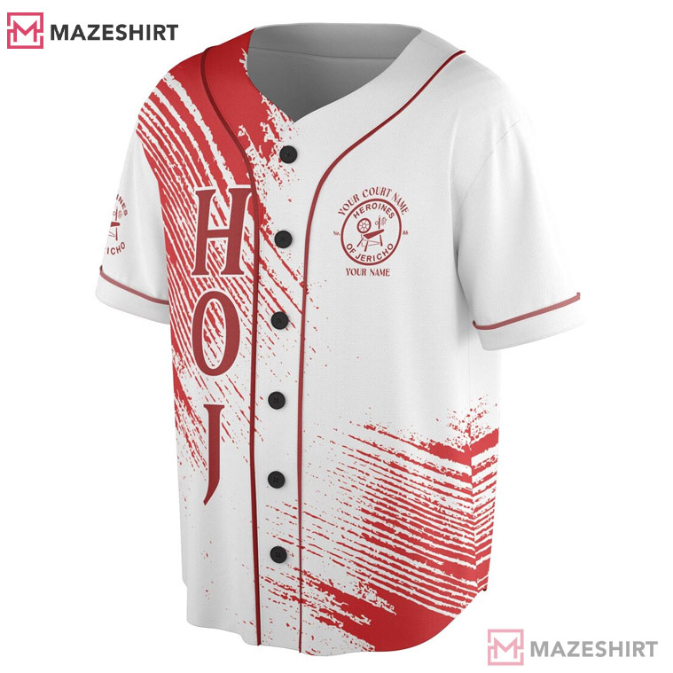 HOJ Heroines Of Jericho Freemasonry Custom Name Baseball Jersey HOJ Heroines Of Jericho Freemasonry Custom Name Baseball Jersey
