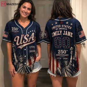 USA 250th Anniversary Custom Patriotic America 2026 Baseball Jersey (4)