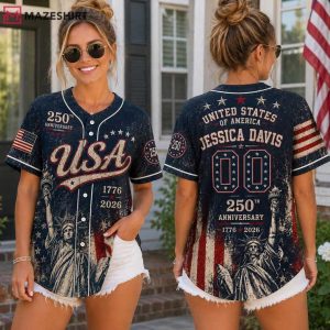 USA 250th Anniversary Custom Patriotic America 2026 Baseball Jersey (1)