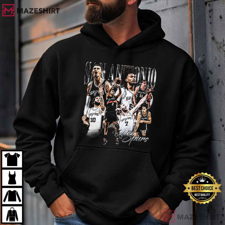 San Antonio Spurs Wembanyama Castle Harper Kornet Vintage T-Shirt San Antonio Spurs Wembanyama Castle Harper Kornet Vintage T-Shirt