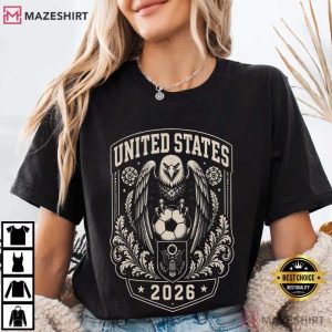 World Cup 2026 Soccer Crest Vintage Football Fan T Shirt (4)