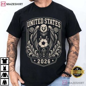 World Cup 2026 Soccer Crest Vintage Football Fan T Shirt (1)