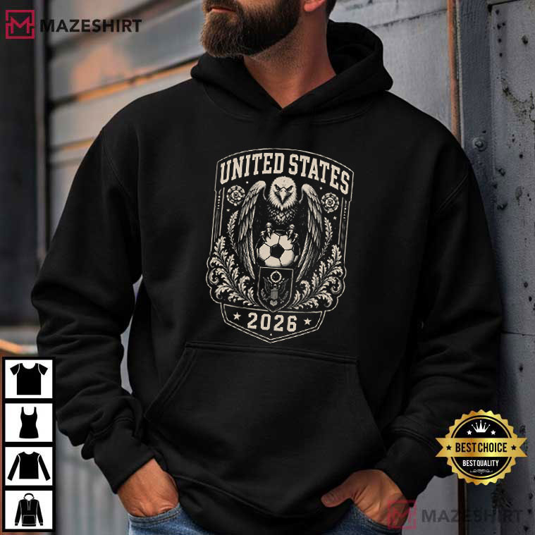 World Cup 2026 Soccer Crest Vintage Football Fan T-Shirt World Cup 2026 Soccer Crest Vintage Football Fan T-Shirt