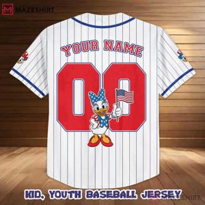 Disney Mickey And Friends Daisy Patriotic Custom Baseball Jersey (1)