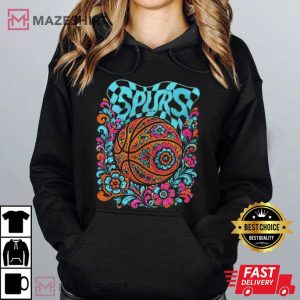San Antonio Spurs Basketball Fiesta Floral T Shirt (4)