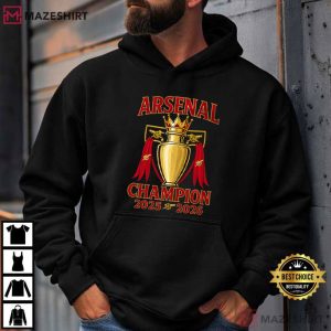 Arsenal Champion 2025 2026 Trophy Football Fan T Shirt (2)