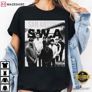 San Antonio Spurs With Attitude SWA Vintage Basketball T Shirt (1)