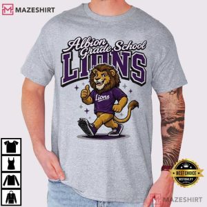 Albion Grade School Lions Mascot School Spirit T Shirt (4)