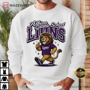 Albion Grade School Lions Mascot School Spirit T Shirt (3)