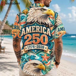 America 250 Eagle Patriotic Aloha Hawaiian Shirt (3)