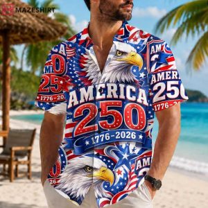 America 250 Eagle 1776 2026 4th Of July Hawaiian Shirt (1)