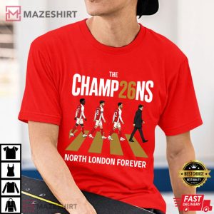 Arsenal Champions 2026 North London Forever Football Celebration T Shirt (4)