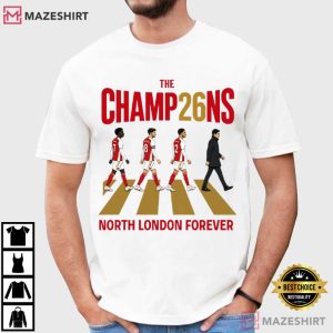 Arsenal Champions 2026 North London Forever Football Celebration T Shirt (1)