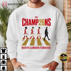 Arsenal Champions 2026 North London Forever Football Celebration T Shirt (2)