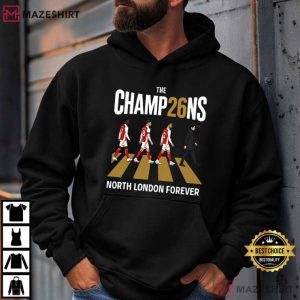 Arsenal Champions 2026 North London Forever Football Celebration T Shirt (3)