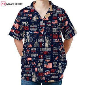 Independence Day 4th Of July 2026 250th Anniversary Hawaiian Shirt (4)