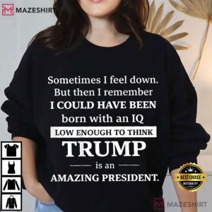Trump Sometimes I Feel Down But Then I Remember Political T Shirt (1)
