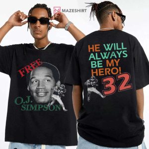 Free OJ Simpson My Hero Football T Shirt (1)