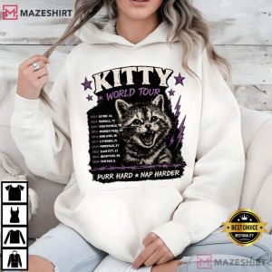 Kitty World Tour Funny Cat Concert T Shirt (4)