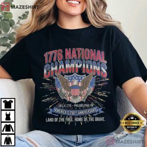 July 4th 1776 National Champions America 250th Anniversary Graphic T Shirt (4)