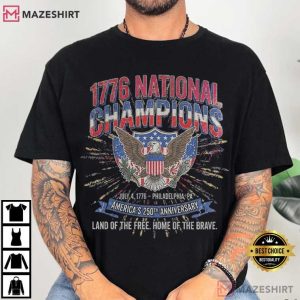July 4th 1776 National Champions America 250th Anniversary Graphic T Shirt (1)