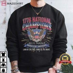 July 4th 1776 National Champions America 250th Anniversary Graphic T Shirt (2)