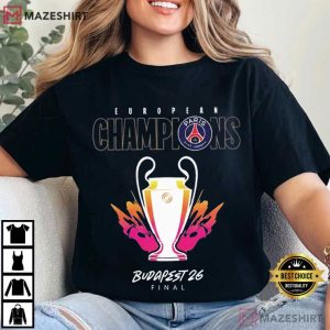 Paris Saint Germain UEFA Champions League Champions d’Europe 2026 T Shirt (3)
