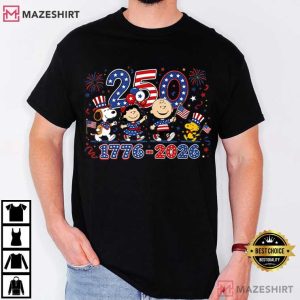 Snoopy 250th Anniversary Fourth Of July Peanuts Patriotic T Shirt (1)