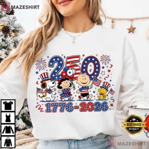 Snoopy 250th Anniversary Fourth Of July Peanuts Patriotic T Shirt (3)