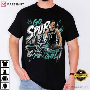 Victor Wembanyama Basketball Wemby Halftone Comic T Shirt (1)
