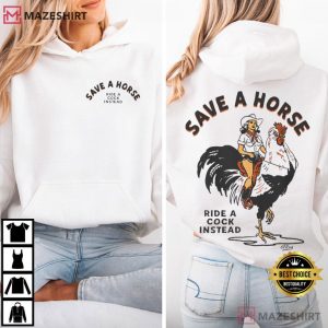 Rooster Rodeo Cowgirl Cowboy Western Punk Rock T Shirt (1)