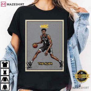Victor Wembanyama Graffiti Basketball The Alien Fans Gift T Shirt (4)