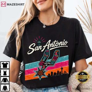 San Antonio Spurs Game Day Vintage Go Spurs Go T Shirt (2)